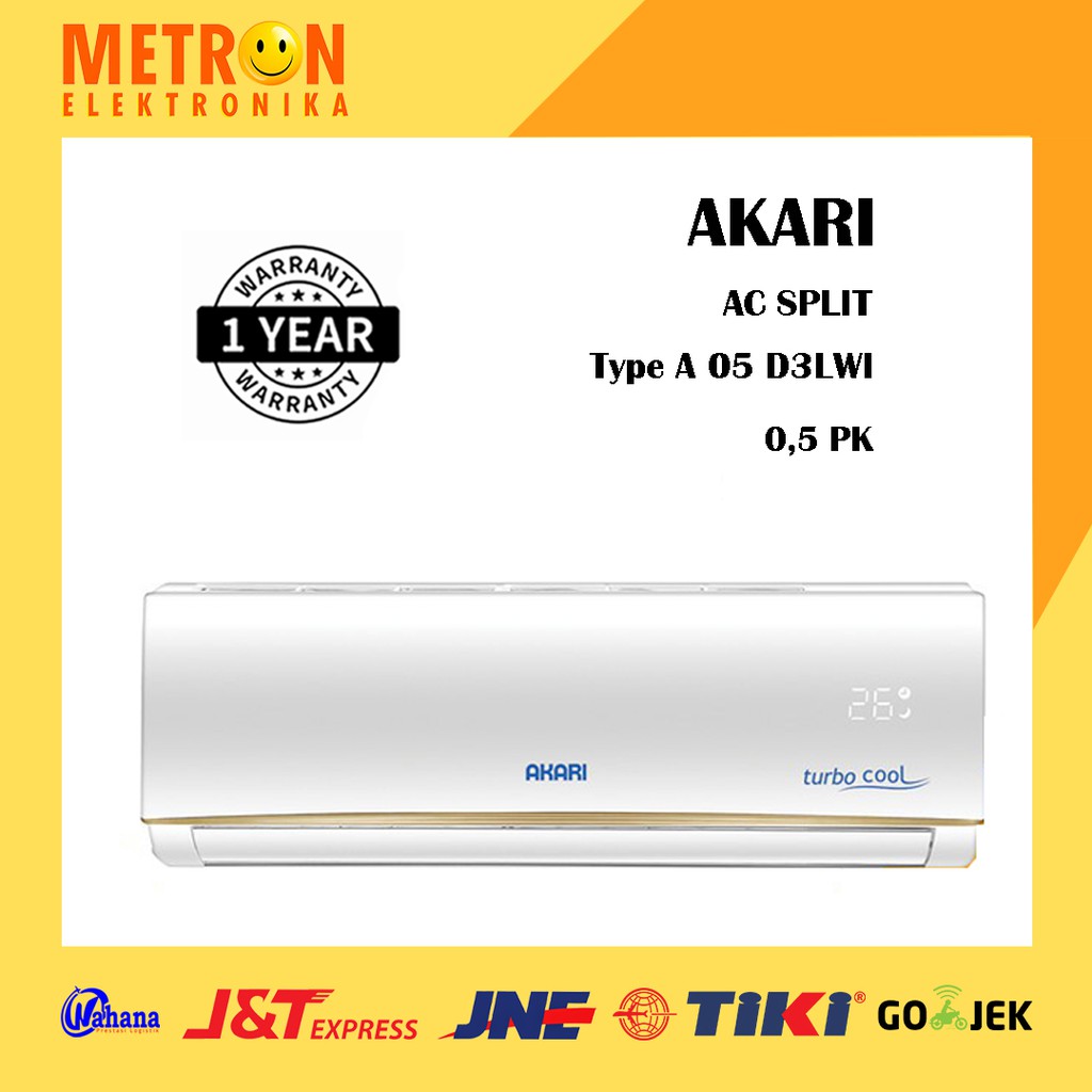 AKARI A 05 D3LWI AIR CONDITIONER / AC SPLIT 0,5 PK FREON 410 A LOW WATT / A05D3LWI