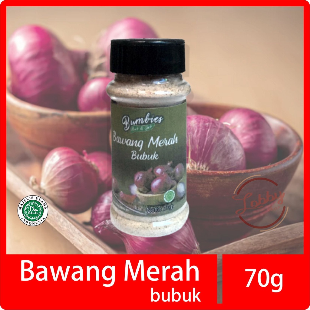 

Bawang Merah Bubuk 70gram Bumbies Product | red onion powder | Penyedap Rempah Rempah | Bumbu Instan