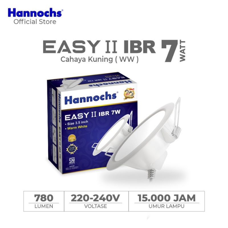 Lampu Downlight LED Hannochs Easy II IBR 7W Cahaya KUNING