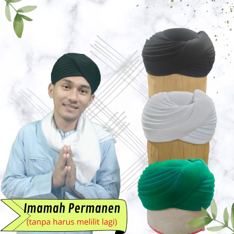 Imamah Sorban Habib Siap Pakai Jahit Permanen