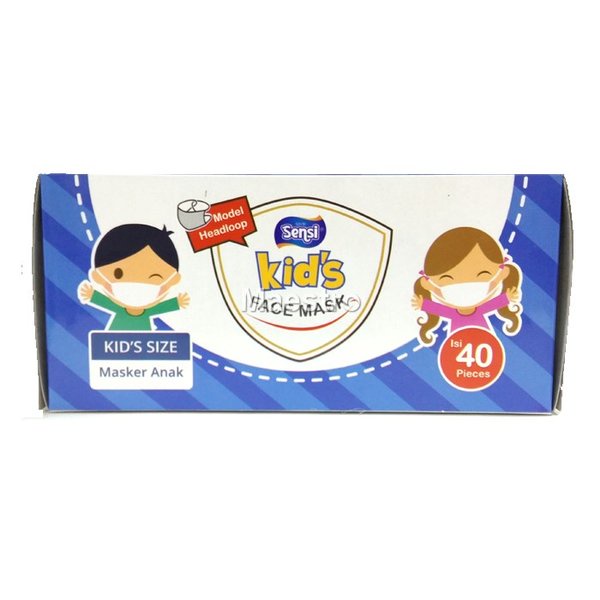 SENSI MASKER KID'S FACE MASK 3PLY ISI 40 / MASKER
