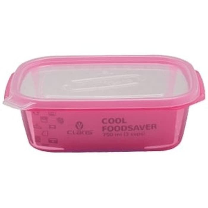 [Promo] Claris Rectangular Food Saver Kotak Wadah Makanan Plastik 750 ml 2737