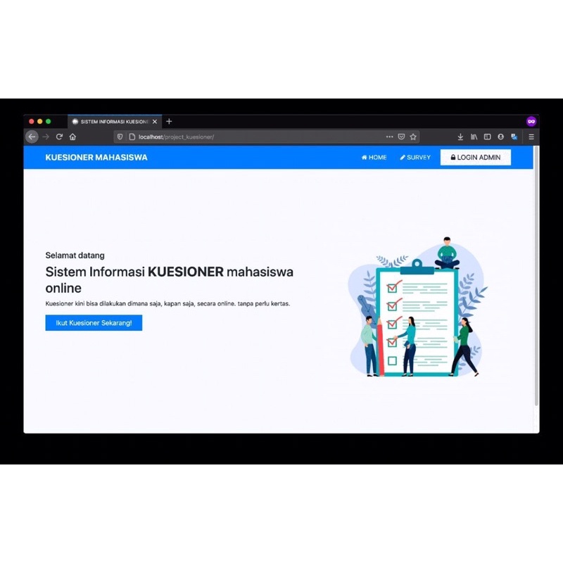 Source Code Sistem Informasi Kuesioner Berbasis Web