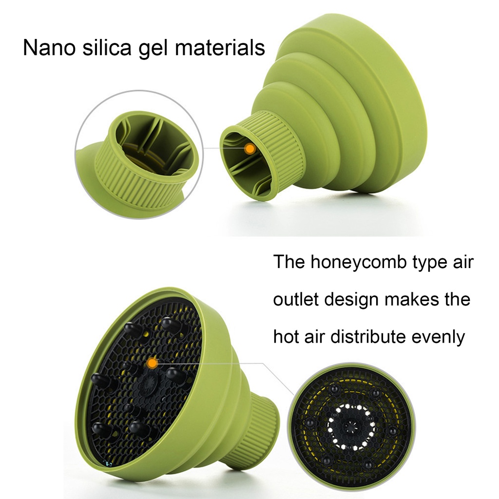 Hua Hair Dryer / Pengering Rambut Lipat Bahan Silikon Lembut