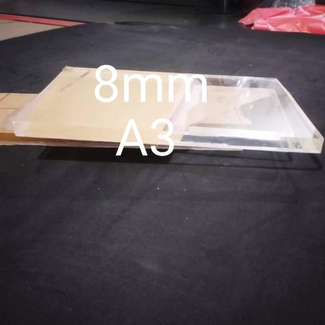

Acrylic akrilik lembaran 8mm bening ukuran A3 (42x30cm)