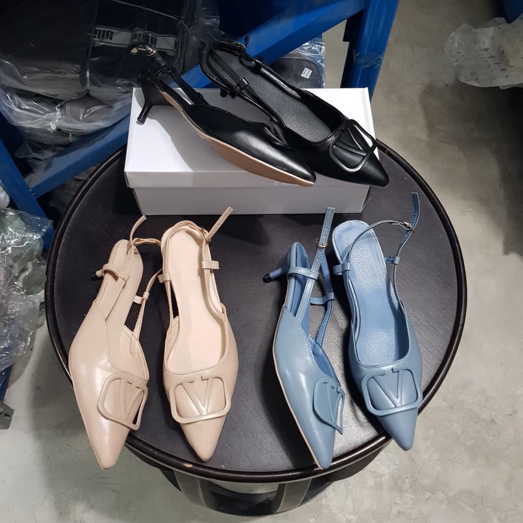 AGI40666 sepatu hak wanita murah high heels import terbaru heels kantoran kekinian cod jakarta