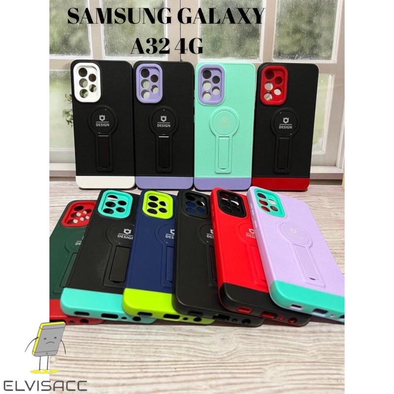 SAMSUNG GALAXY A32 4G CASING STANDING LIPAT SOFTCASE PELINDUNG KAMERA