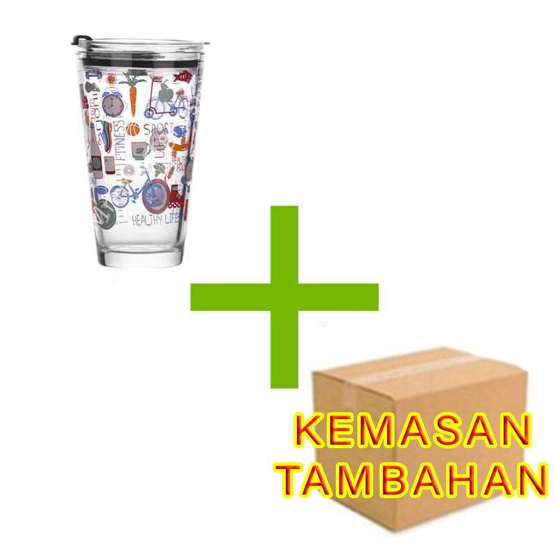 Gelas kaca * tumbler * Gelas ukur * Gelas Gambar lucu * 450ml-YS-19-8/PENGAMAN