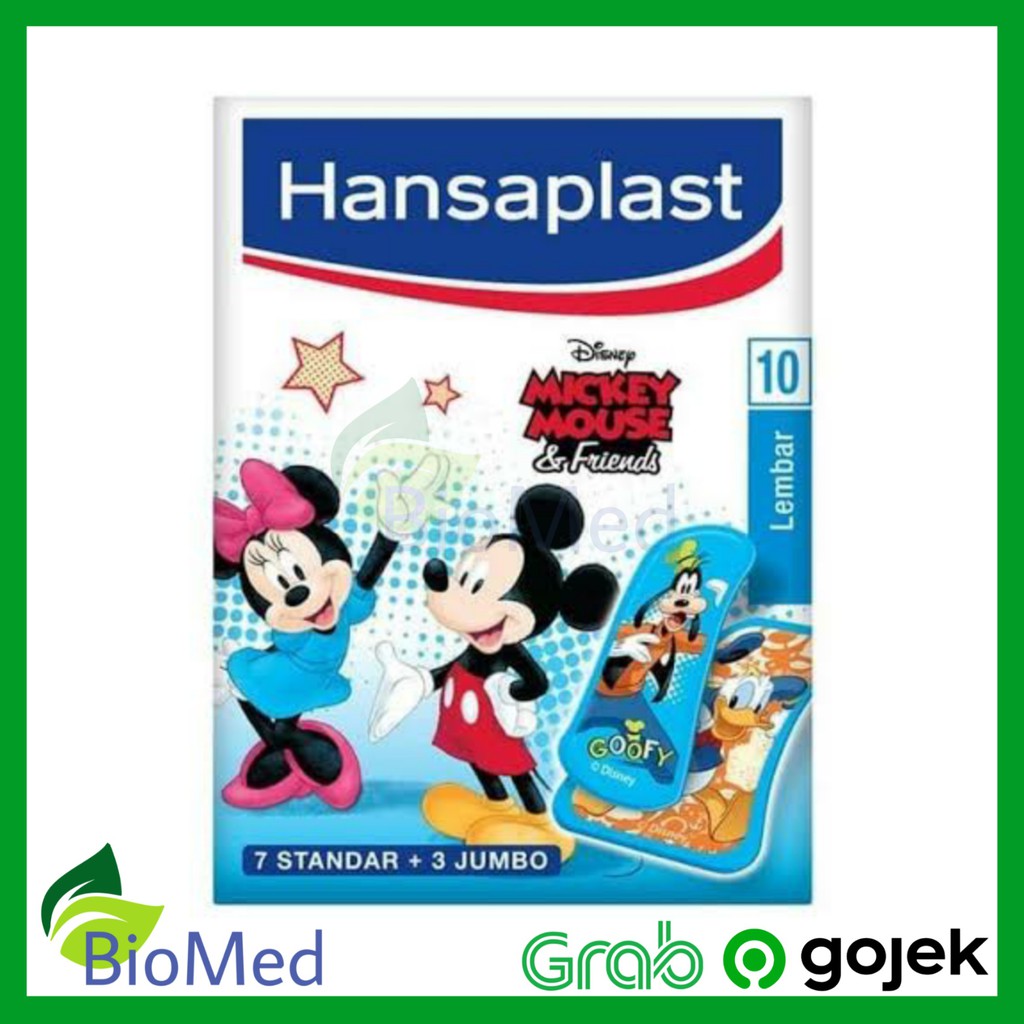 HANSAPLAST Mickey Mouse isi 10 - Plester Anak untuk Luka