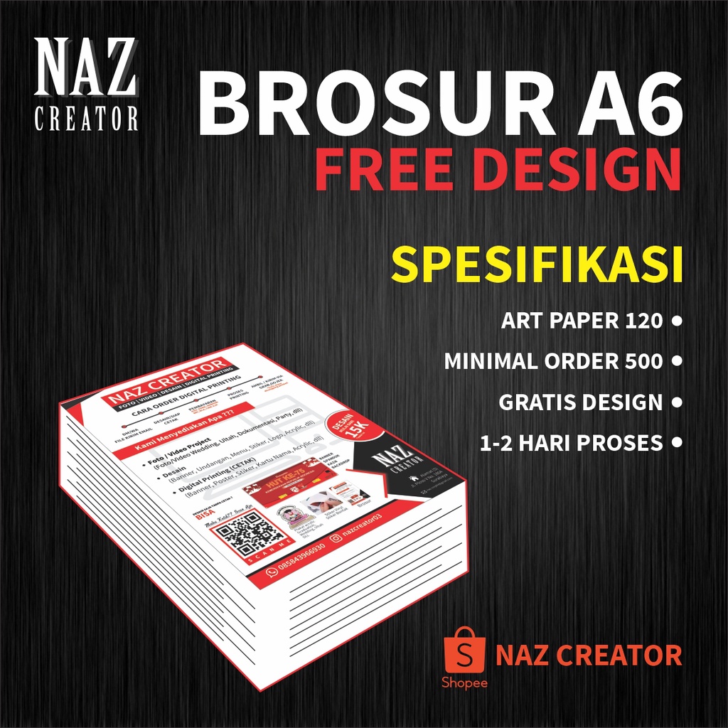 

Brosur Ukuran A6 (FREE DESIGN)