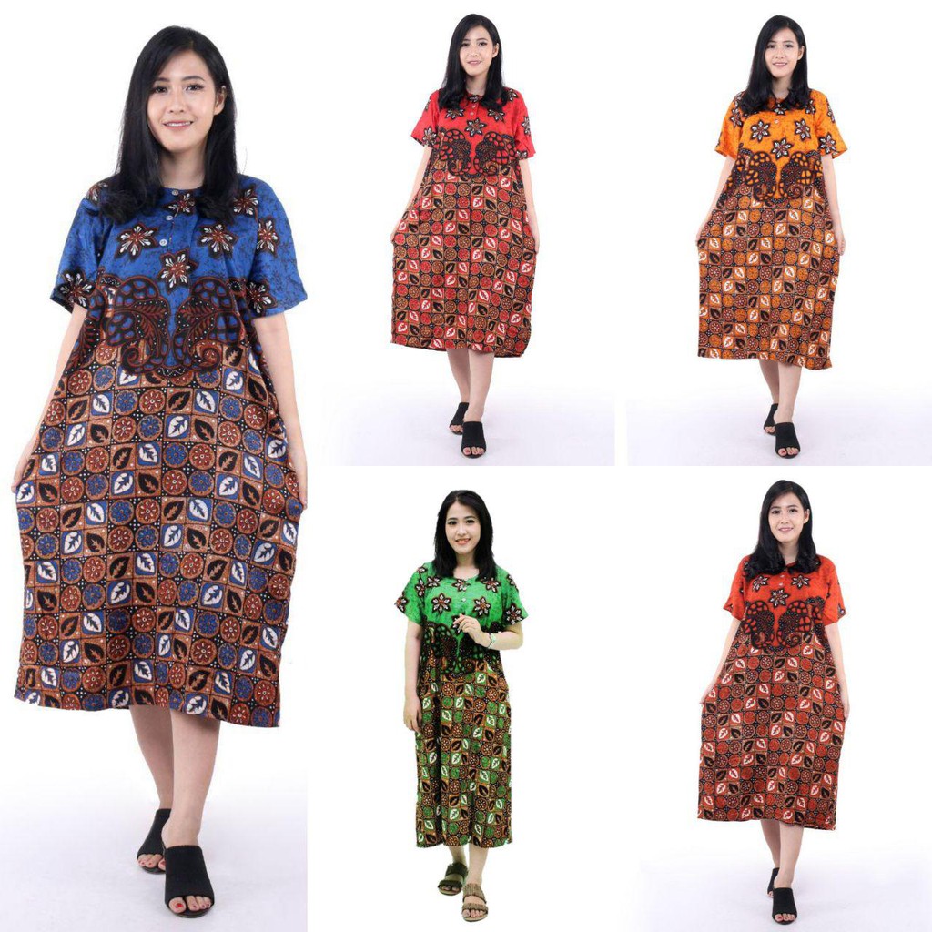 Daster  Batik  Pekalongan Santung Bali Rayon Dress Solo 
