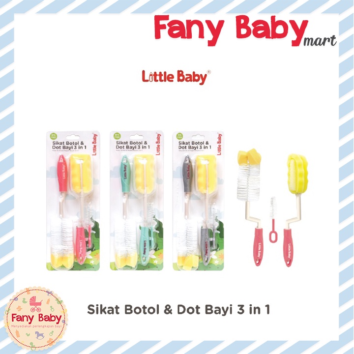 LITTLE BABY SIKAT BOTOL &amp; DOT BAYI 3 IN 1