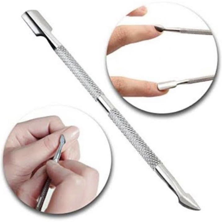 Cuticle Pusher Nail Manicure Nail Art Trim Alat Pendorong Kutikula Anti Karat KU022