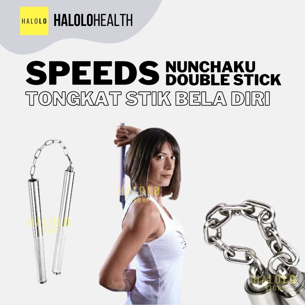 Nunchaku Double Stick Freestyle Besi Stainless Alumunium SPEEDS Nuncaku