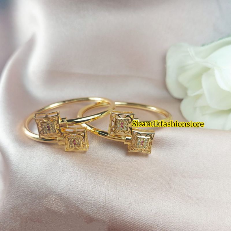 Gelang Titanium Anak Gold Terbaru Terlaris Anti Karat Tidak Luntur Gelang Anak Anak Kekinian Mewah Warna Gold