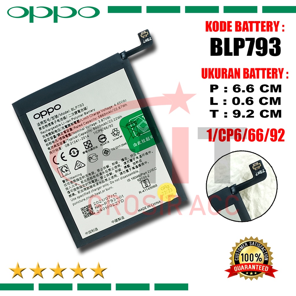 Baterai Original OPPO C11 C12 C15 BLP793 BLP-793