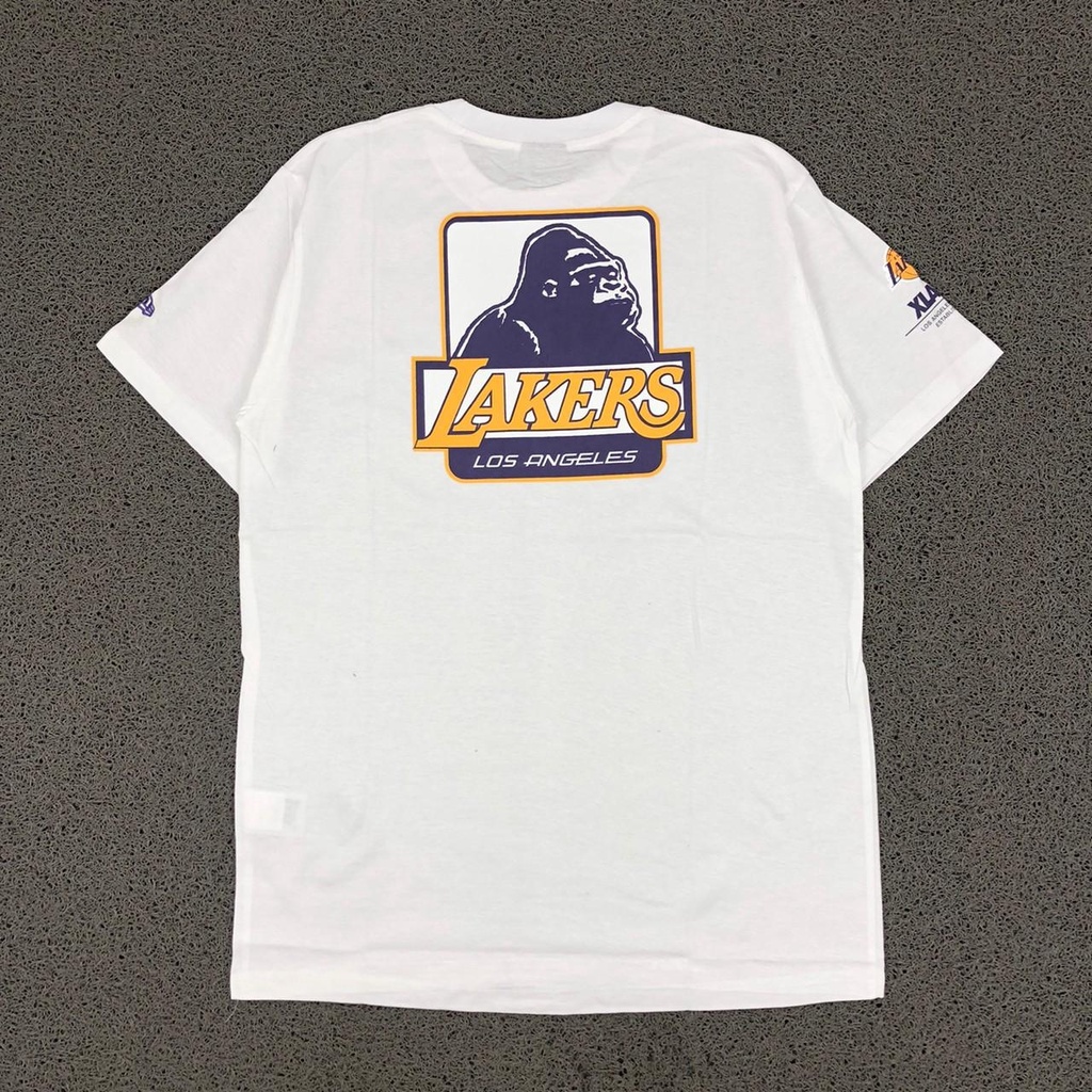 KAOS TSHIRT NEW ERA X LA LAKERS APE PUTIH PREMIUM AUTHENTIC BESTSELLER