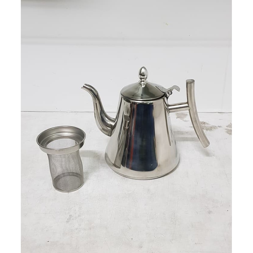 Castel Tea Pot Kettle / Teko Teh Stainless 2 L (dengan saringan)