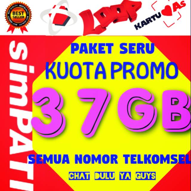 Paket 37GB TELKOMSEL SIMPATI AS LOOP