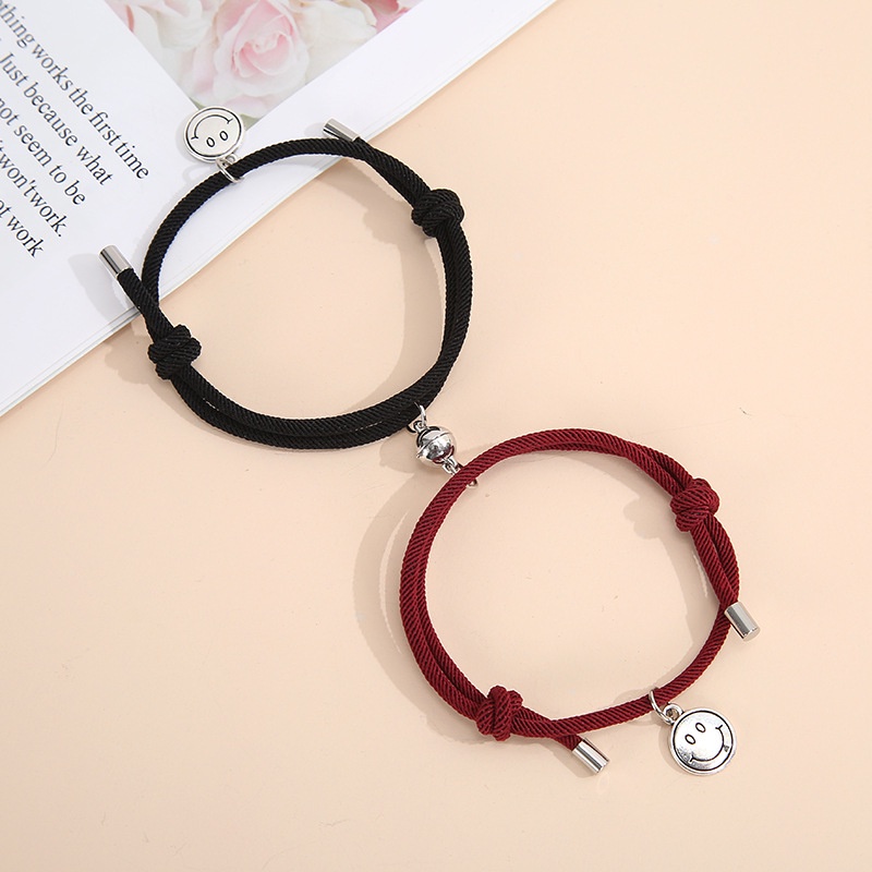 2pcs Gelang Tali Warna-Warni Dengan Magnet Untuk Hadiah Valentine