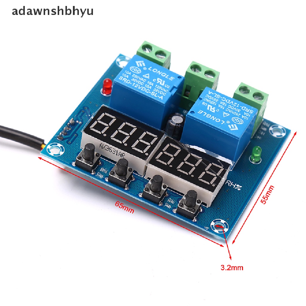 Adawnshbhyu XH-M452 Humiture LED Digital Thermostat Humidistat DC 12V Controller Regulator