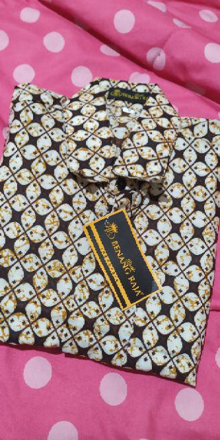 Benang Raja Kemeja Batik Pria Hem Lengan Pendek Ukuran M L Xl