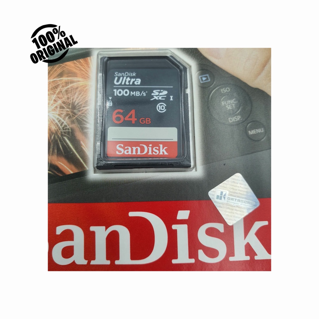 Memory Kamera/SDXC/SD Card Sandisk 64gb speed 100Mbs Original