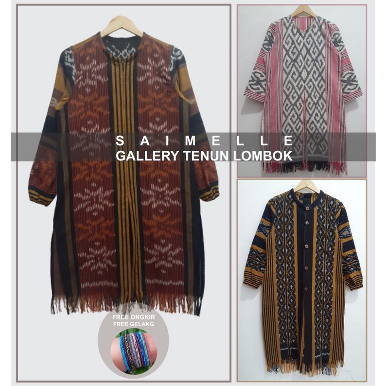 Baju Tenun Tunik Etnik Lombok by SAIMELLE gallery tenun Lombok