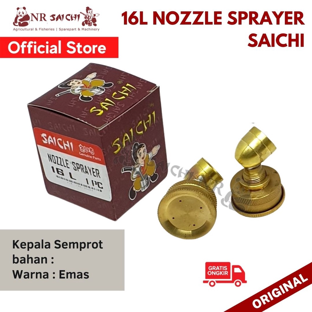 Kepala Nozzle Sprayer Elektrik Kuningan Kepala Semprot Sprayer Kepala sprayer 16L | SAICHI