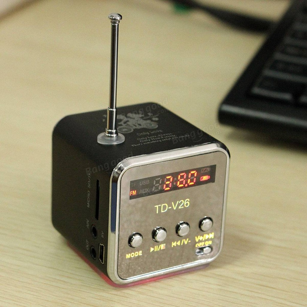 Portable Speaker Mini FM Radio kecil, mp3 player with slot Micro SD dan USB flashdisk