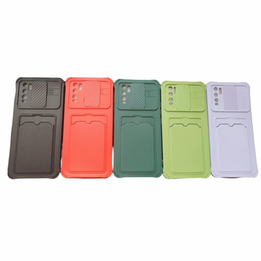 VIVO Y20 Y20 2021 Y20S Y20S G Y12S Y12S 2021 CASE SLIDE SLIP KARTU SLIDING CASE CARD SOFTCASE CANDY MACARON CASING PROTECT CAMERA COVER PELINDUNG KAMERA