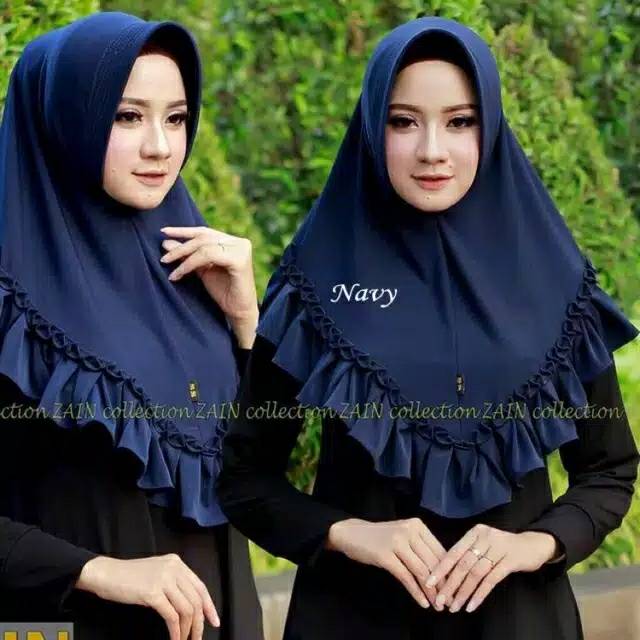 JILBAB INSTAN KHIMAR REMPEL MADU/PET ANTEM HIJAB JERSEY REMPEL KERIWIL