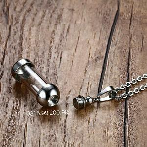 Unik Liontin Kalung Tabung Kaca Minyak Murah