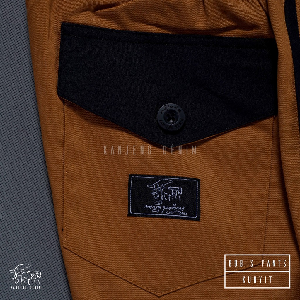 Kanjeng Denim Boardshort Celana Pendek BOB'S PANTS KUNYIT