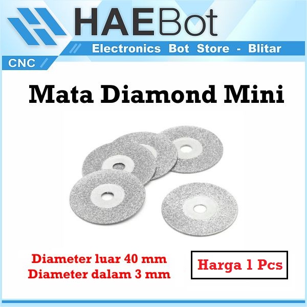 [HAEBOT] Mata Potong Diamond Gerinda Mini Cutting Disc 40 mm Grinder Besi Karbon PCB Akrilik Plat Ti