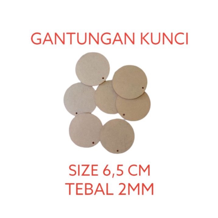 GANTUNGAN KUNCI BULAT 6,5 CM