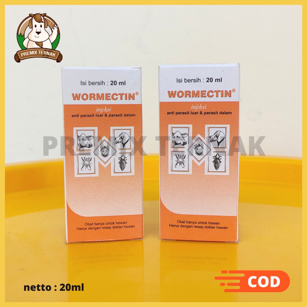 WORMECTIN 2ml 5ml 20ml - Obat Jamur Parasit Cacing Scabies Kucing Anjing Kelinci Sapi kambing Domba