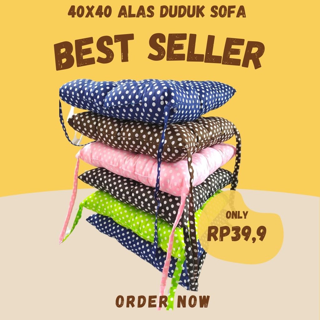 Bantal Duduk 40x40 Isi SIlicon | Tebal | Empuk | Kuat COD SURABAYA