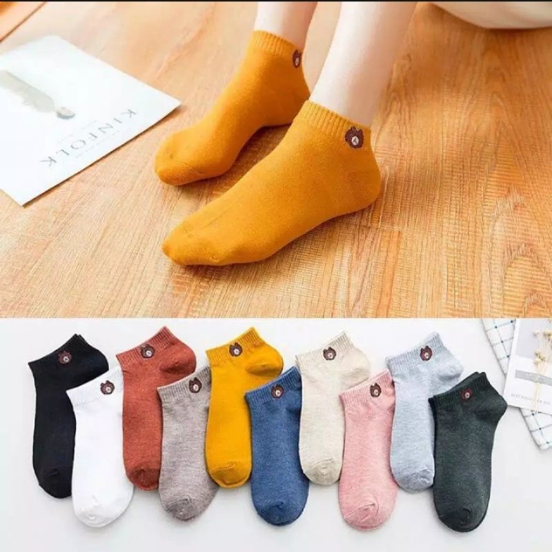 KAOS KAKI WANITA PENDEK MOTIF PANDA/KAOS KAKI PANDA TERLARIS