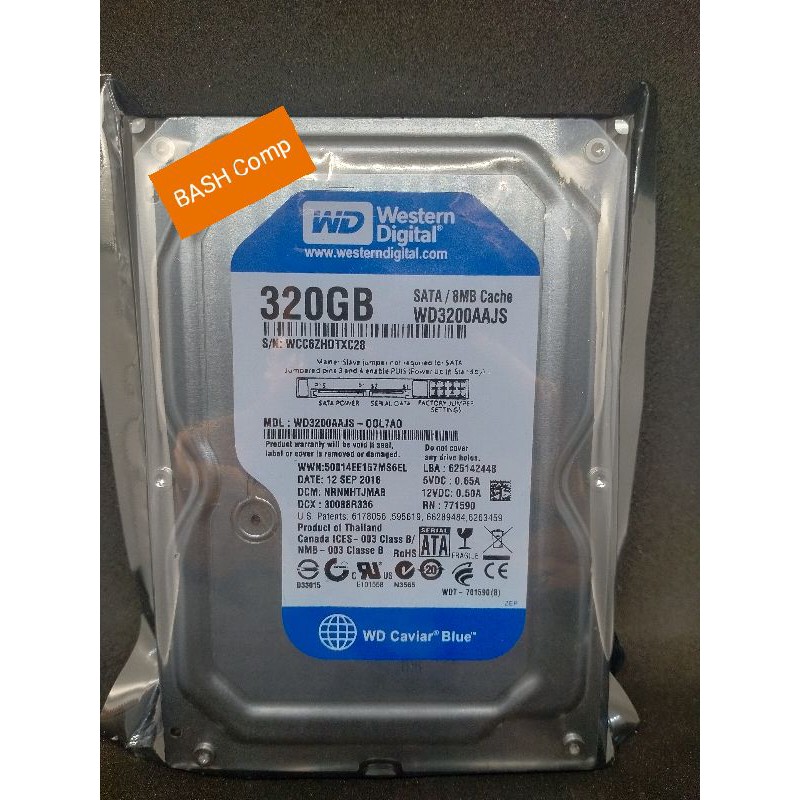 Hardisk Internal 320GB Sata WD  For PC CPU Cctv Computer