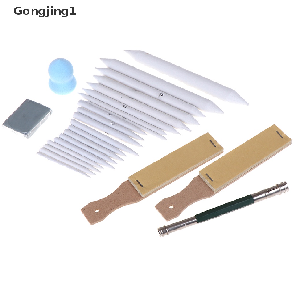 Gongjing1 25Pcs / Set Pensil Gambar / Sketsa / Blending Smudge Stick Erasable