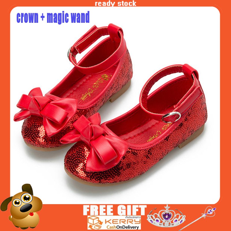 kids red sparkly shoes