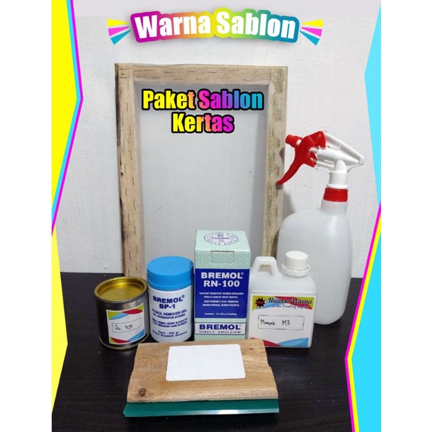 Paket sablon kertas lengkap