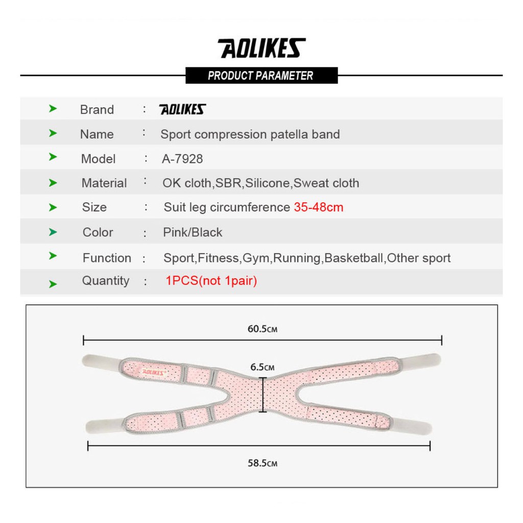 AOLIKES 7928 Knee Patella Double - Knee Support / Kompresi Lutut Kaki