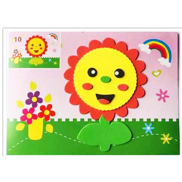 SMALL DIY EVA STICKER - Ukuran 17.5x12.5cm art n craft