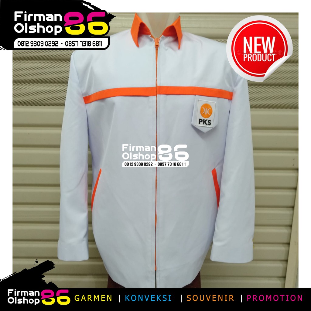 SEMI JAS PKS NEW LOGO|SEMIJAS PARTAI KEADILAN SEJAHTERA|PKS LOGO BARU|PKS ORANGE|BLAZER PKS|JAS & BL