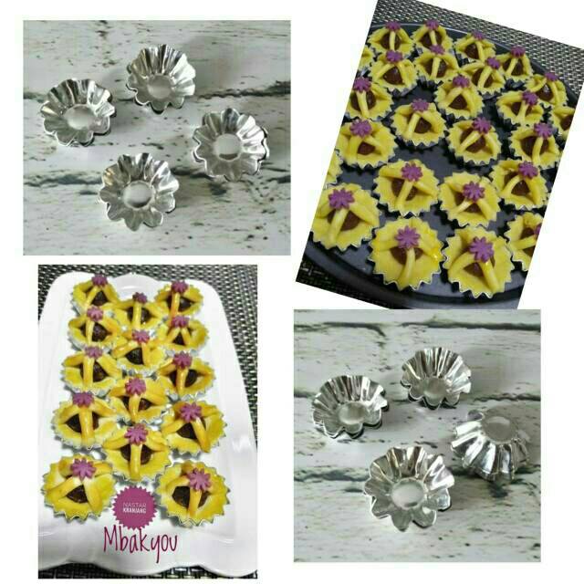 12pcs Cetakan Nastar Keranjang Kue Pie Mini Toples