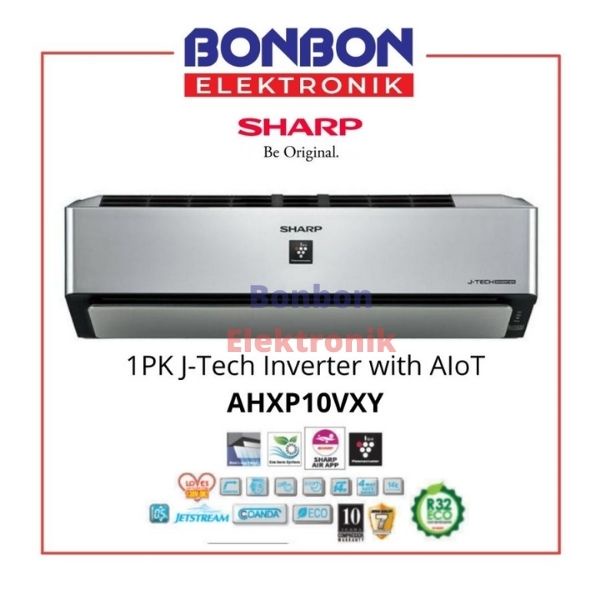 Sharp AC 1PK J-Tech Inverter with AIoT AH-XP10VXY / 1 PK AHXP10VXY