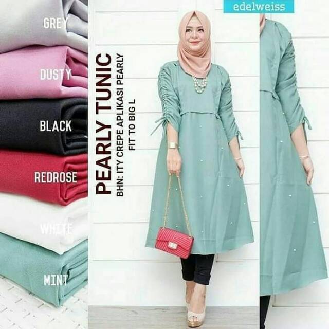 PEARLY TUNIK SUPER JUMBO by RAYHANUN ld 90 sampai ld 160 170 180