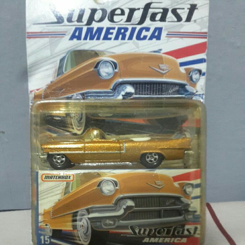 Matchbox SUPERFAST AMERICA #15 Gold 1956 Cadillac ElDorado